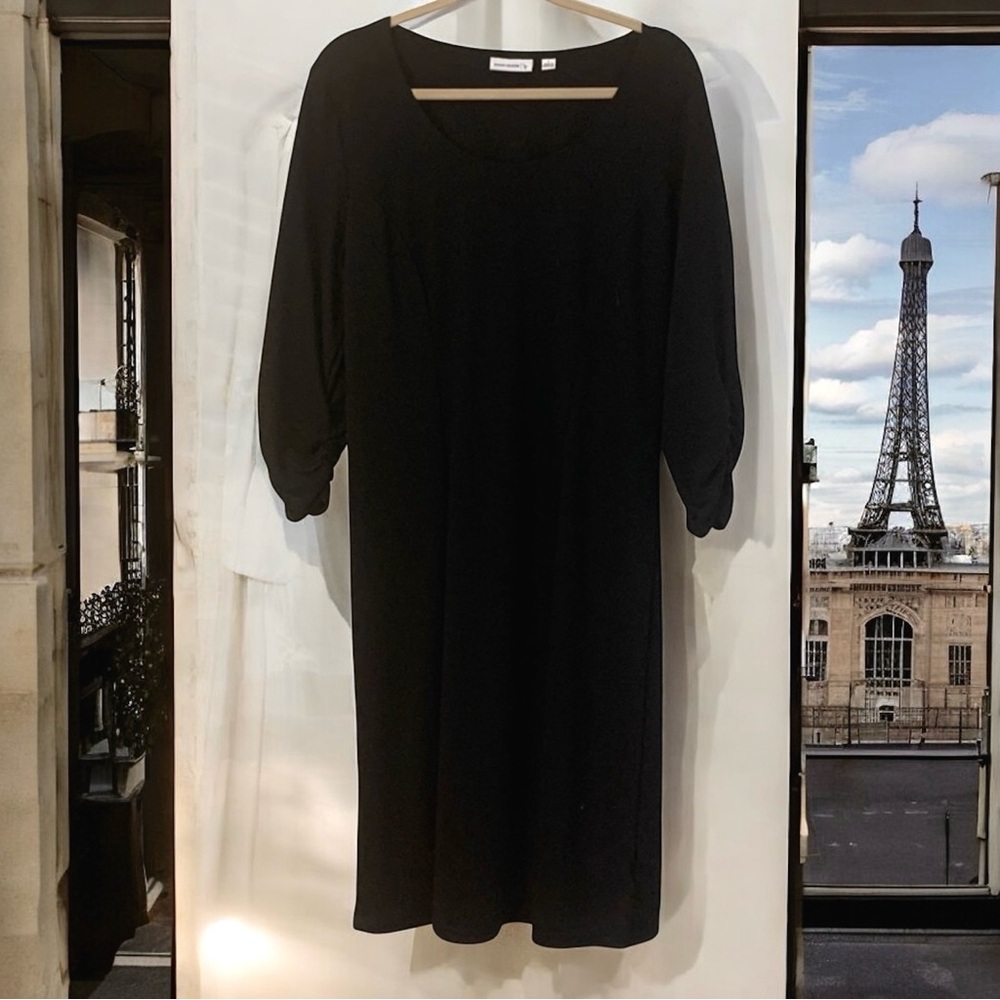 Susan Graver Black Ponté Knit Dress-Large NWOT